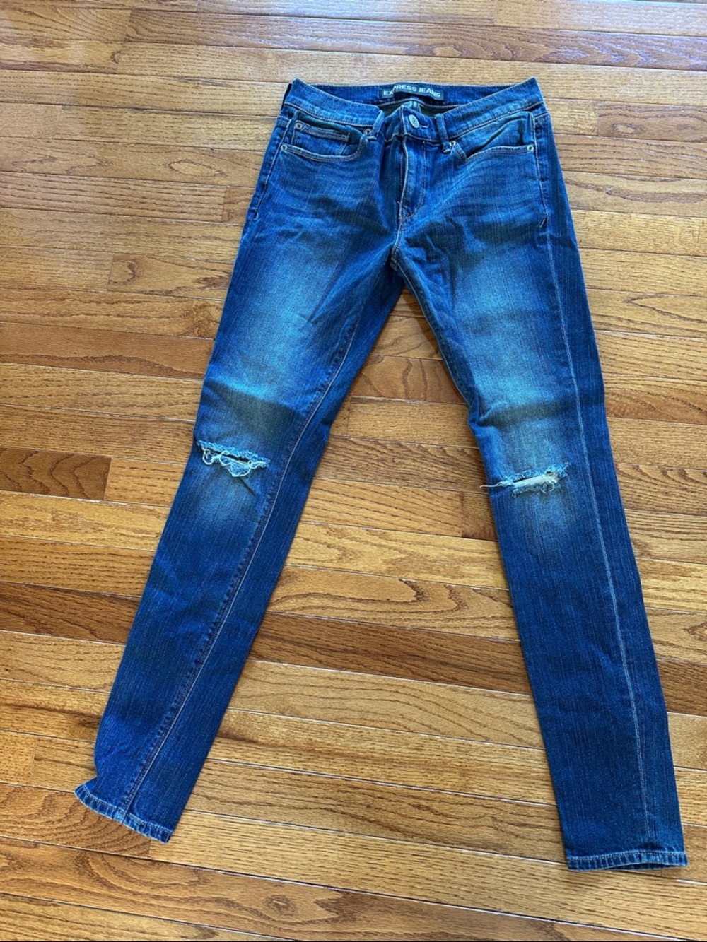 Express Blue Denim Skinny Jeans